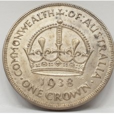AUSTRALIA 1938 . CROWN . UNCIRCULATED